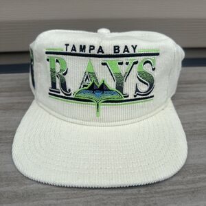 Tampa Bay Rays Corduroy Hat Cap Snap Back One Size White MLB Baseball New Era
